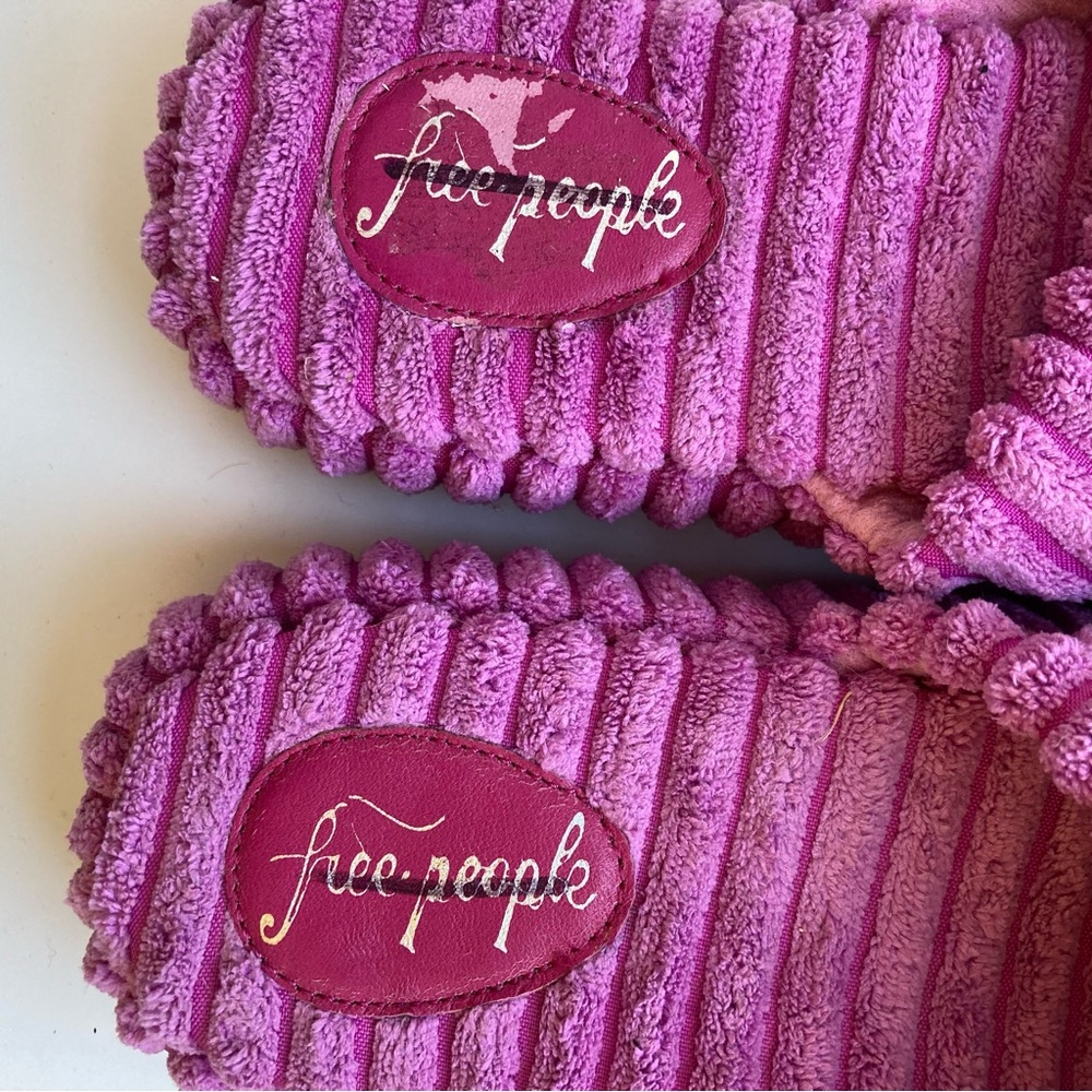 Free People Two Days in Ibiza Ribbed Terry Slide Orchid Platform Slippers, Sz 9 - Picture 11 of 11